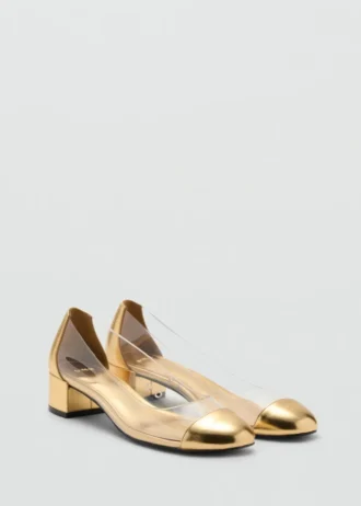 Scarpe con tacco in vinile combinato