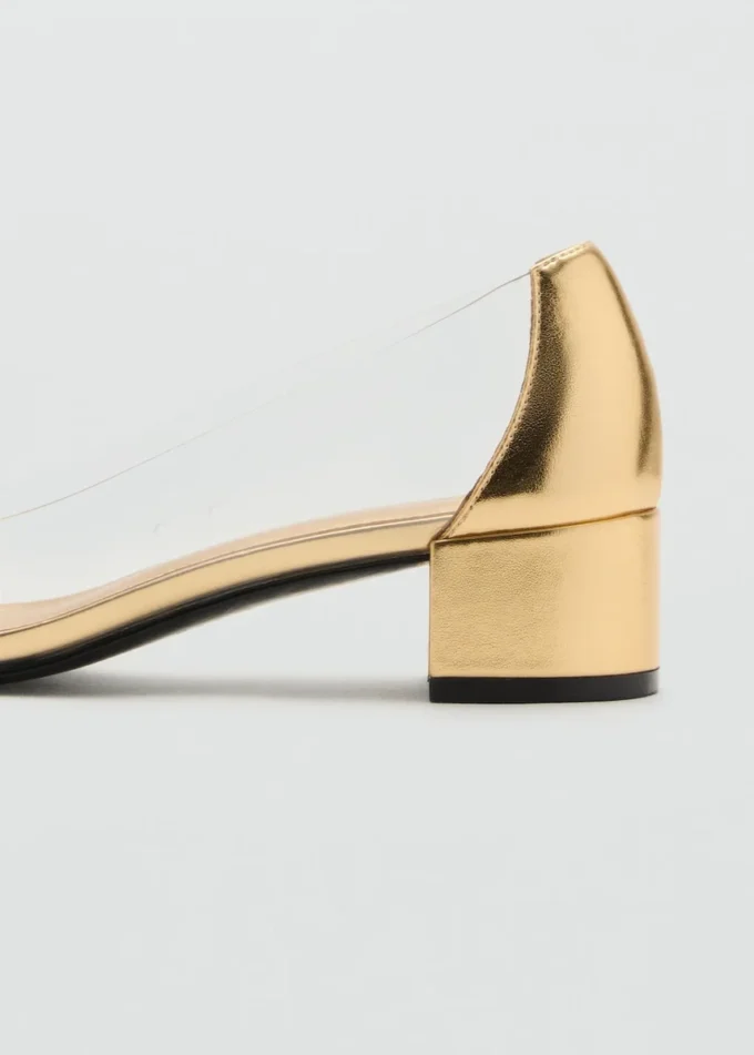 Scarpe con tacco in vinile combinato Scarpe con tacco in vinile combinato