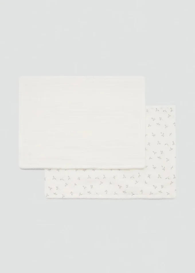 Scialle in cotone con stampa mini-fiori