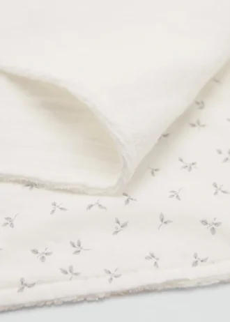 Scialle in cotone con stampa mini-fiori