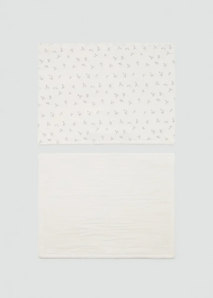 Scialle in cotone con stampa mini-fiori