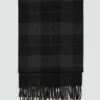 Sciarpa a quadri con frange