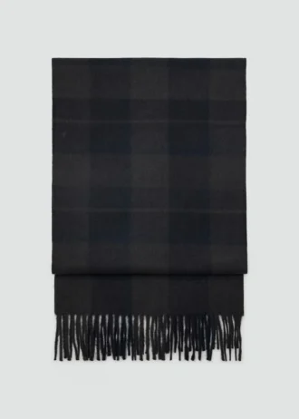 Sciarpa a quadri con frange