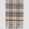 Sciarpa a quadri con frange