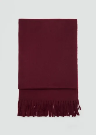 Sciarpa con bordi sfrangiati