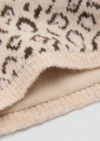 Sciarpa con stampa leopardata