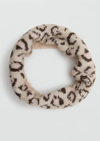 Sciarpa con stampa leopardata