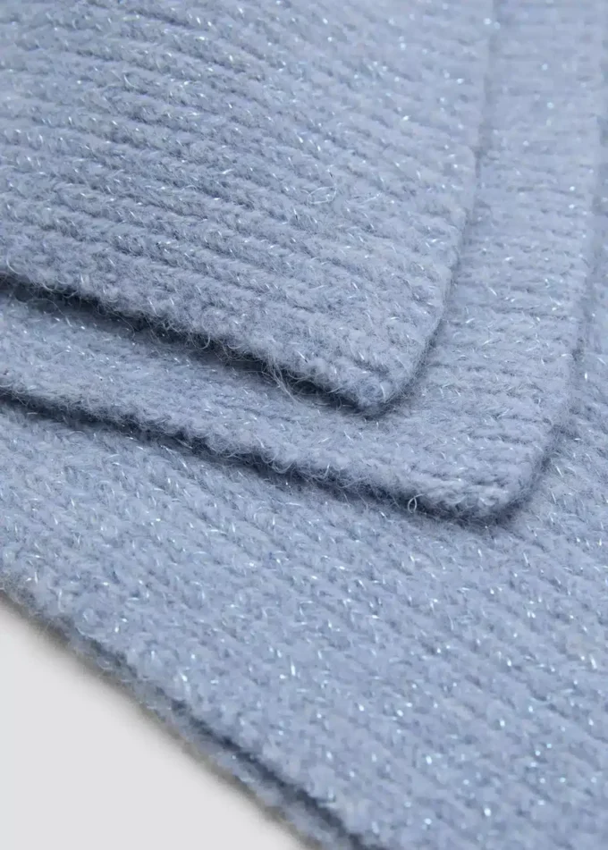 Sciarpa in lurex a coste Sciarpa in lurex a coste