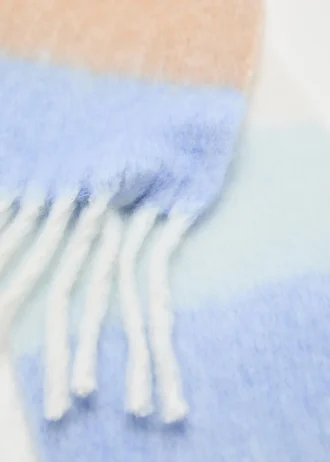 Sciarpa lavorata a maglia a righe