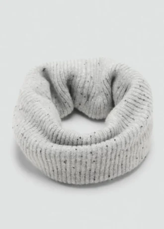 Sciarpa lavorata a maglia con paillettes