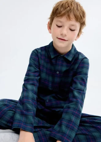 Set di pigiama lungo a quadri Set di pigiama lungo a quadri