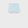 Shorts in cotone effetto denim