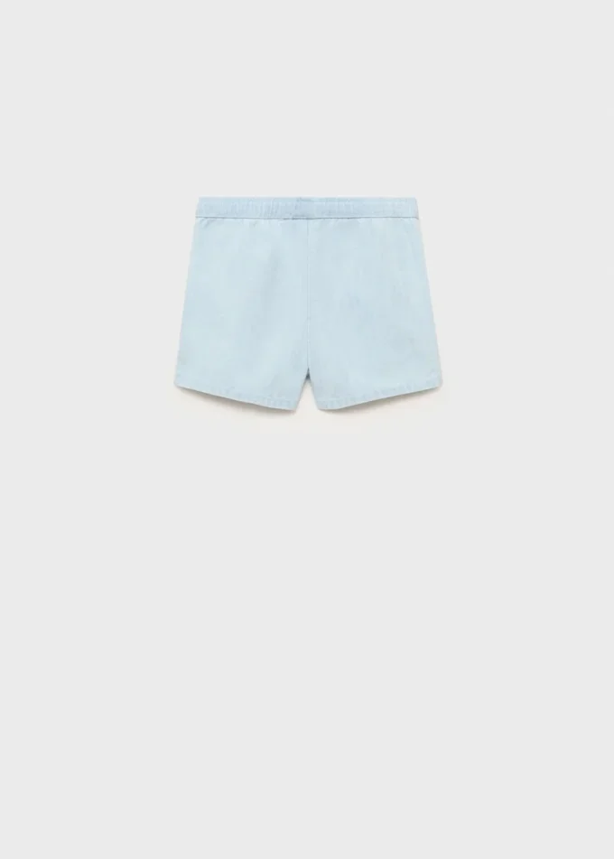 Shorts in cotone effetto denim