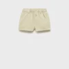 Shorts in cotone effetto denim Shorts in cotone effetto denim