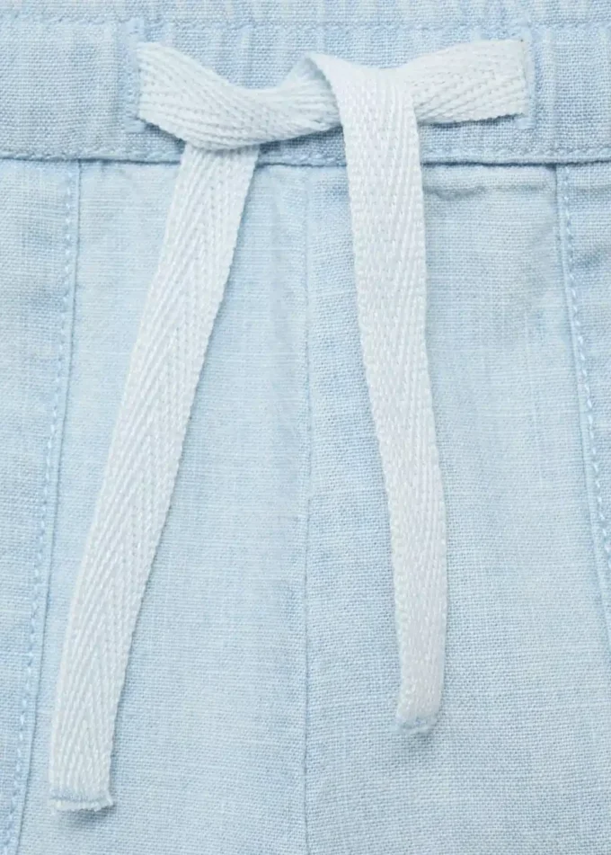 Shorts in cotone effetto denim