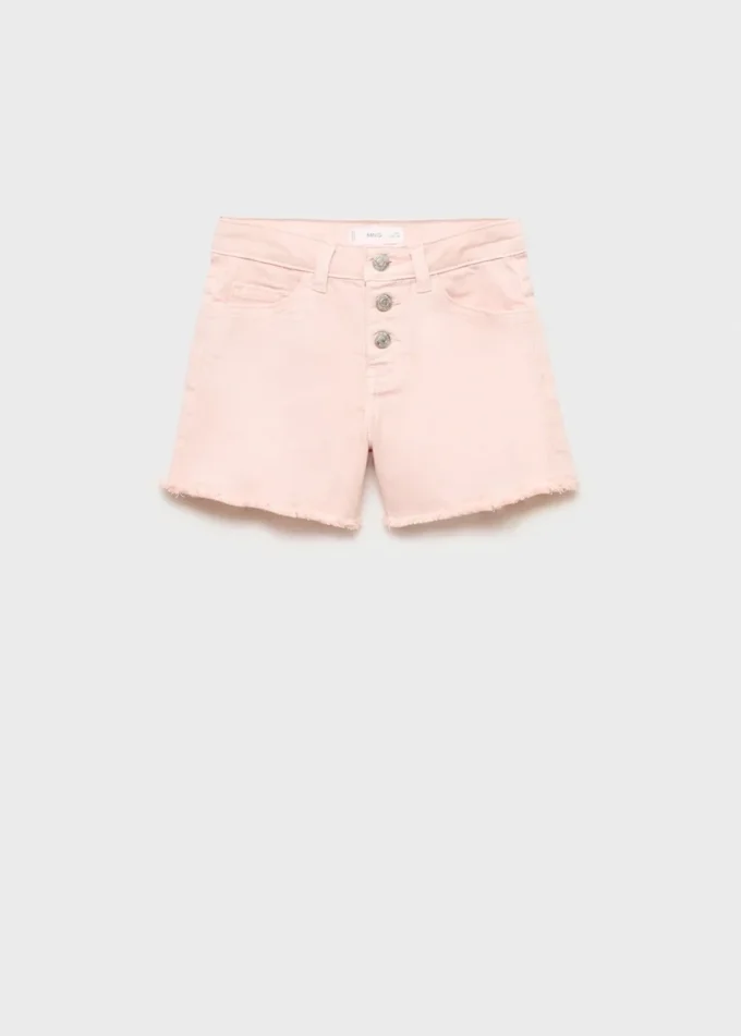 Shorts in denim con orlo sfrangiato Shorts in denim con orlo sfrangiato