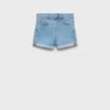 Shorts in denim con risvolto
