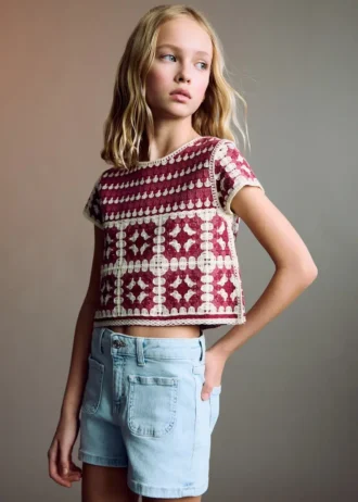 Shorts in denim dal taglio dritto