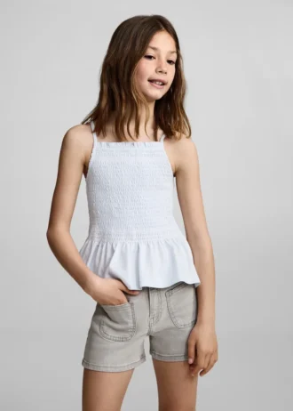 Shorts in denim dal taglio dritto