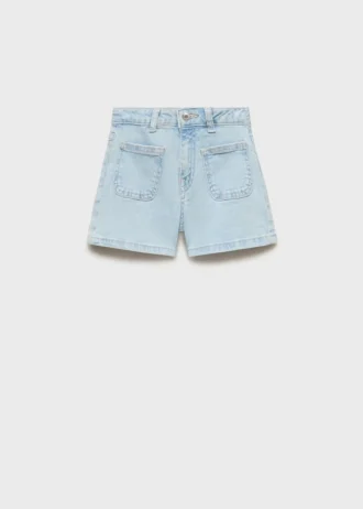 Shorts in denim dal taglio dritto