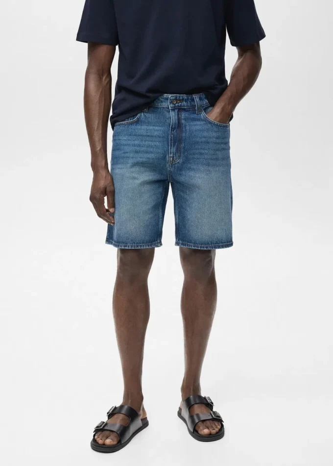 Shorts in denim dalla vestibilità regolare Shorts in denim dalla vestibilità regolare