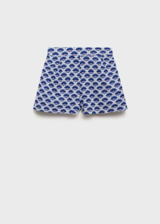 Shorts in lino stampato
