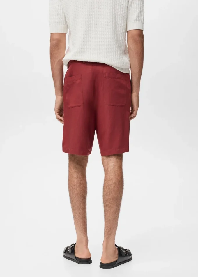 Shorts in misto lino con elastico in vita Shorts in misto lino con elastico in vita