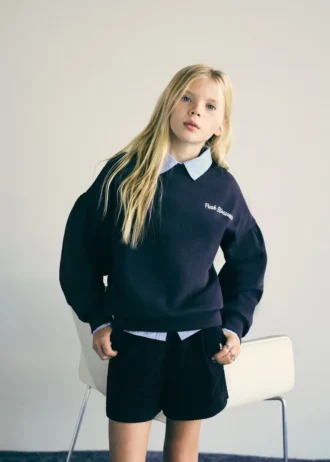 Shorts in velluto a coste con bottoni