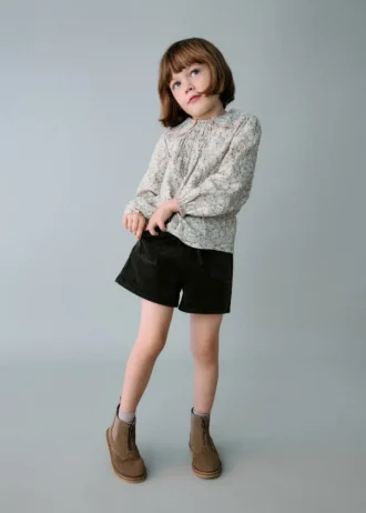 Shorts larghi in velluto a coste