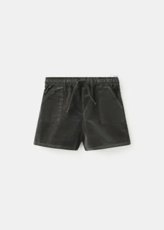Shorts larghi in velluto a coste