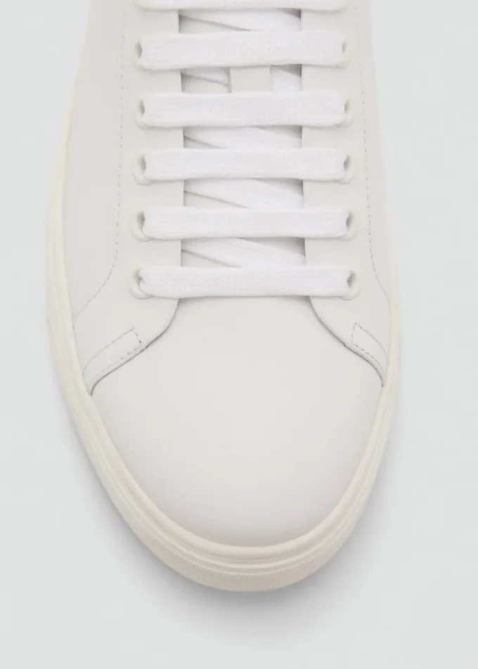 Sneakers con pannello in pelle Sneakers con pannello in pelle