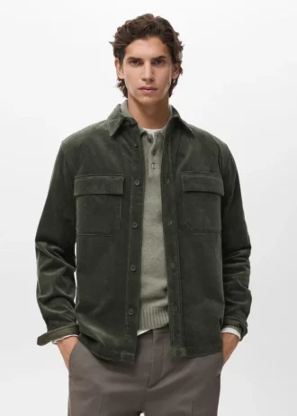 Soprabito in velluto a coste con tasche