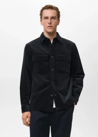 Soprabito in velluto a coste con tasche