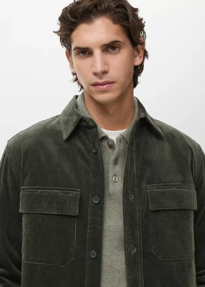 Soprabito in velluto a coste con tasche Soprabito in velluto a coste con tasche