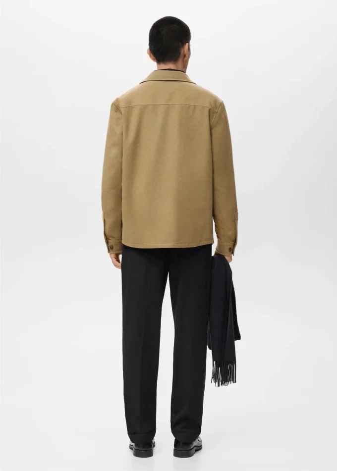 Sopracamicia in lana con tasche Sopracamicia in lana con tasche