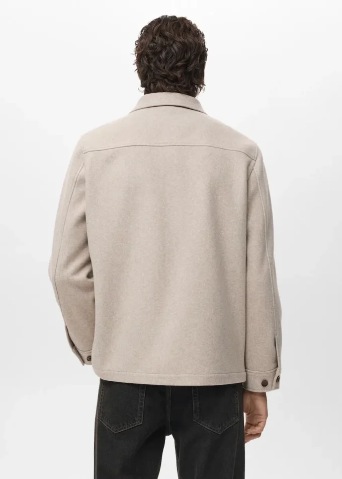 Sopracamicia in lana con tasche Sopracamicia in lana con tasche