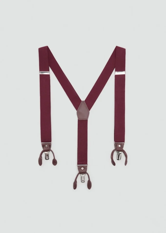 Spalline elastiche regolabili con dettagli in pelle Spalline elastiche regolabili con dettagli in pelle