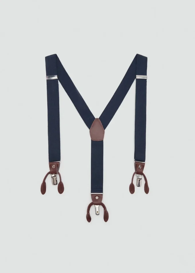 Spalline elastiche regolabili con dettagli in pelle Spalline elastiche regolabili con dettagli in pelle
