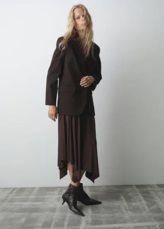 Stivaletti con punta affusolata in ecopelle coccodrillo