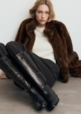 Stivali alti in pelle