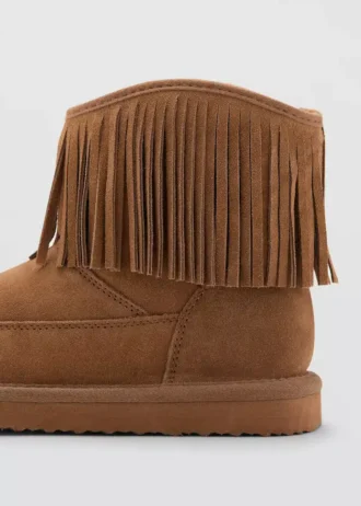 Stivali in pelle con frange