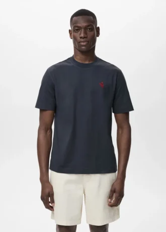 T-shirt 100% cotone con dettaglio ricamato