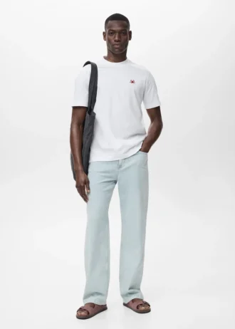 T-shirt 100% cotone con dettaglio ricamato