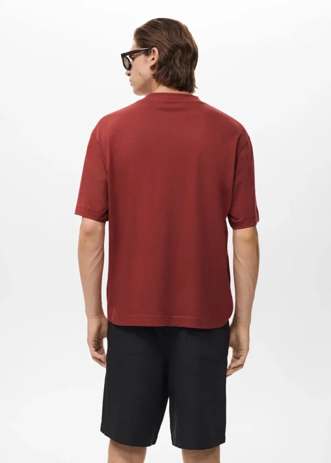 T-shirt 100% cotone vestibilità boxy tasca T-shirt 100% cotone vestibilità boxy tasca