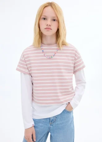 T-shirt a maniche corte a righe