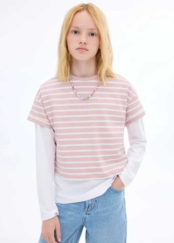 T-shirt a maniche corte a righe T-shirt a maniche corte a righe