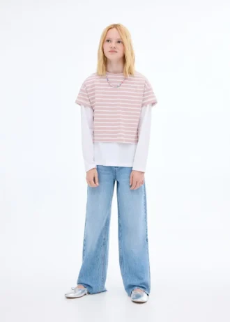 T-shirt a maniche corte a righe