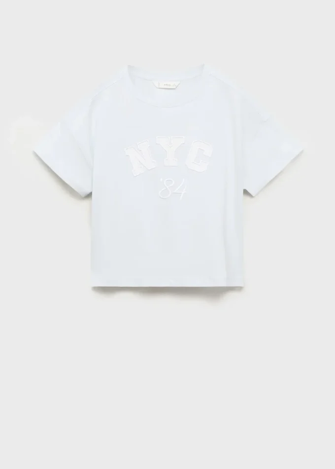 T-shirt a maniche corte ricamata