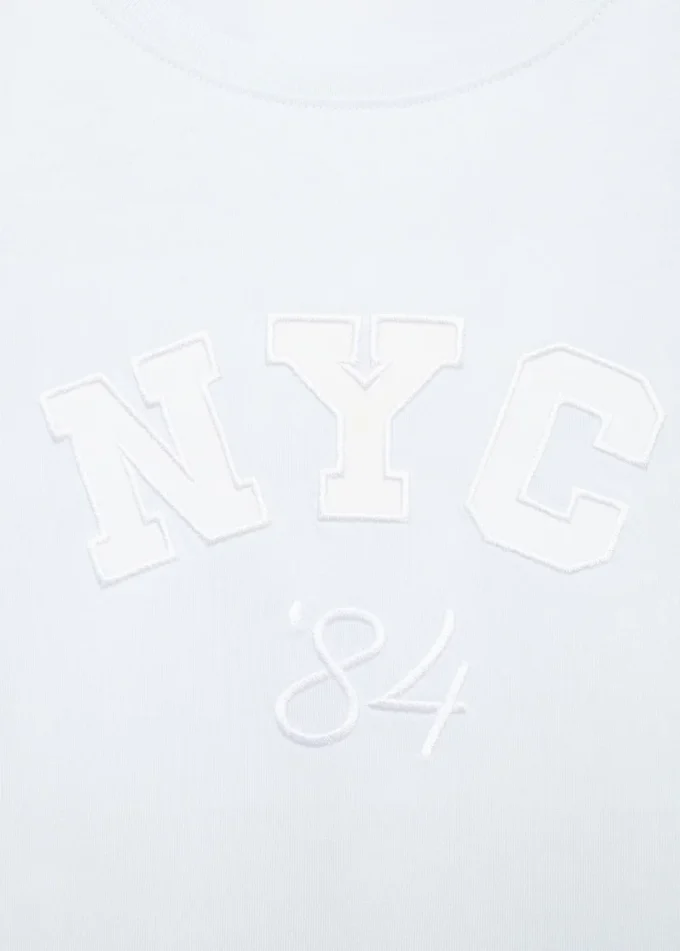 T-shirt a maniche corte ricamata