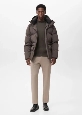 T-shirt a maniche lunghe con collo alla coreana